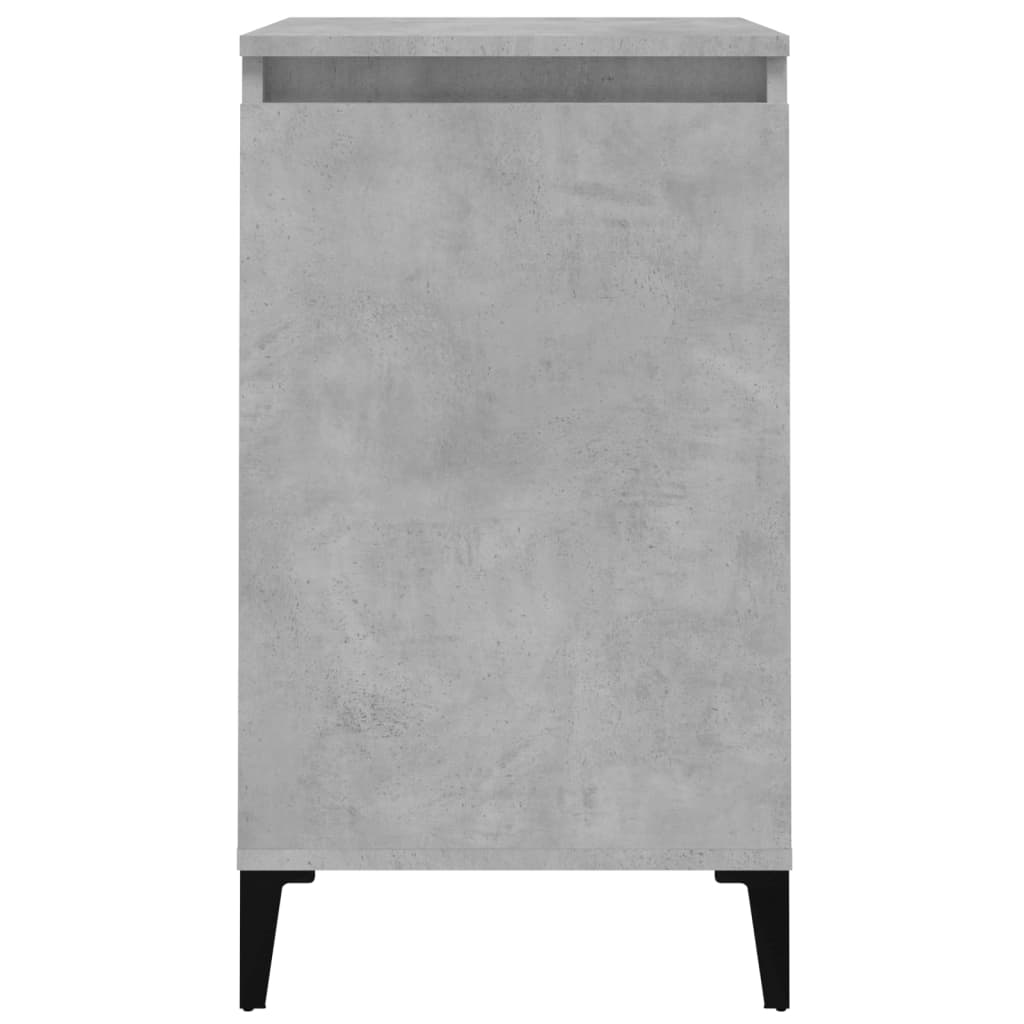 Concrete Grey Bedside Cabinet, Engineered Wood, 40x35x70 cm
