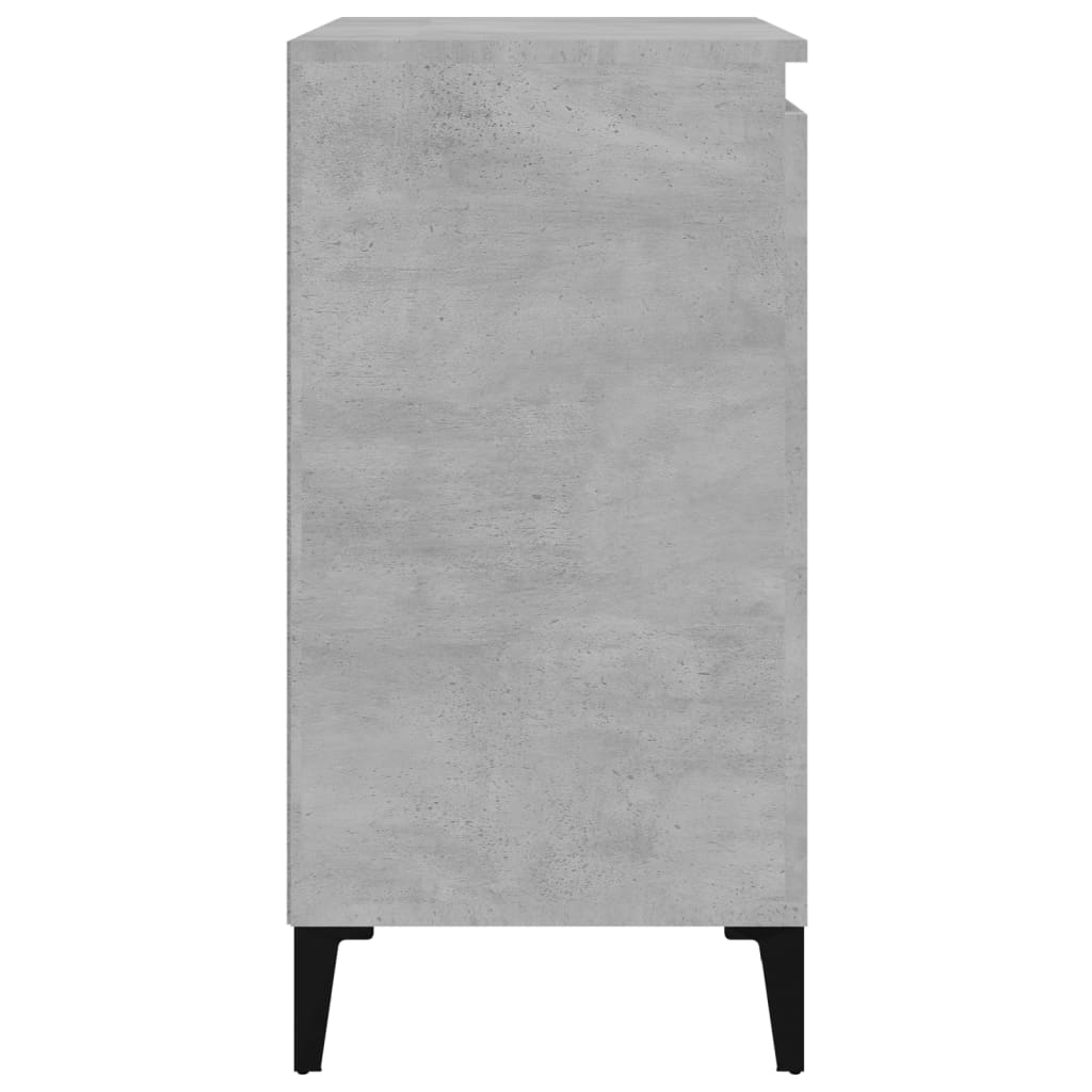 Concrete Grey Bedside Cabinet, Engineered Wood, 40x35x70 cm