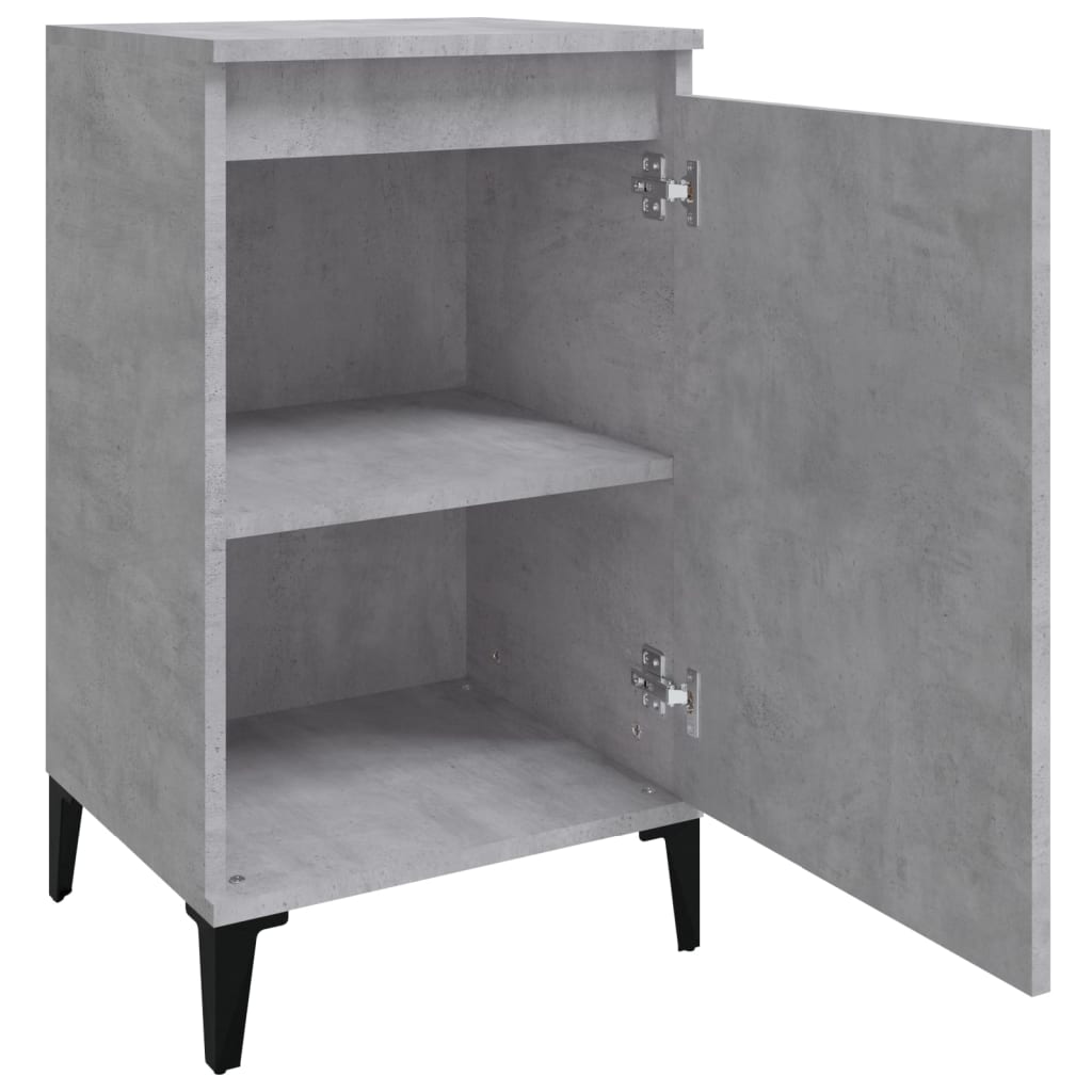 Concrete Grey Bedside Cabinets 2 pcs - Engineered Wood 40x35x70 cm