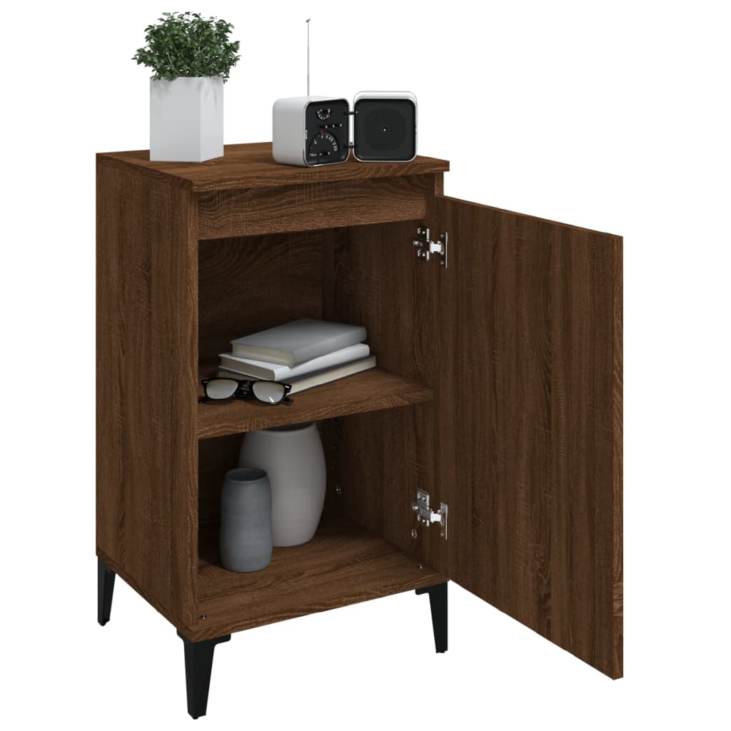 Brown Oak Bedside Cabinets 2 pcs, 40x35x70 cm, Engineered Wood
