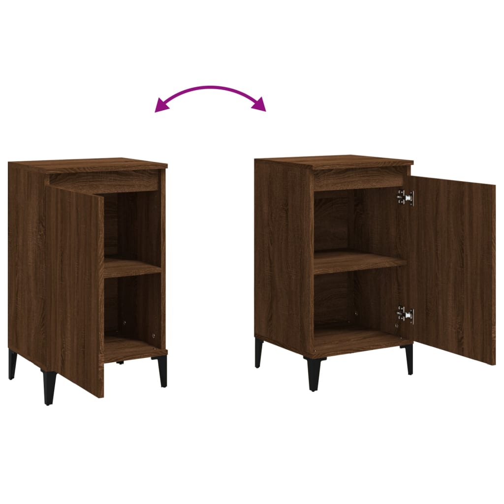 Brown Oak Bedside Cabinets 2 pcs, 40x35x70 cm, Engineered Wood