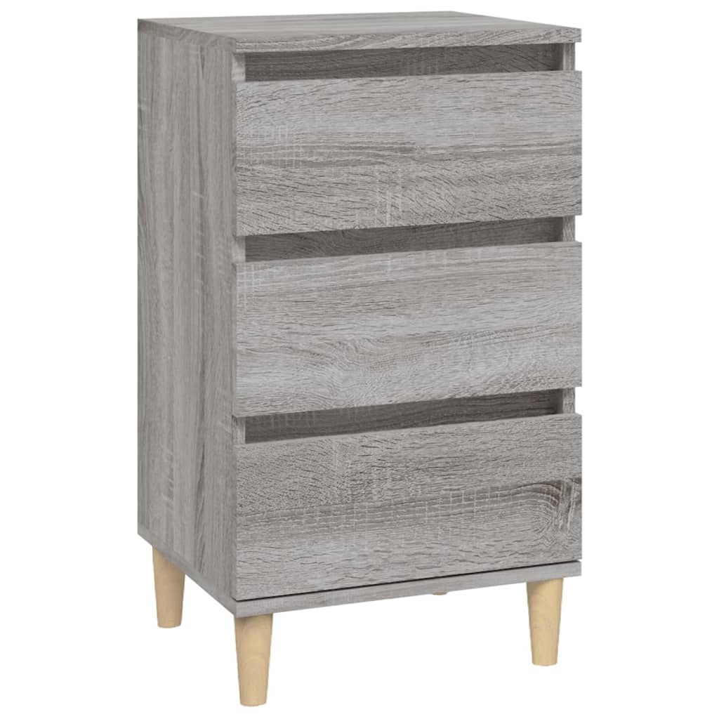 Grey Sonoma Bedside Cabinet, Engineered Wood 40x35x70 cm