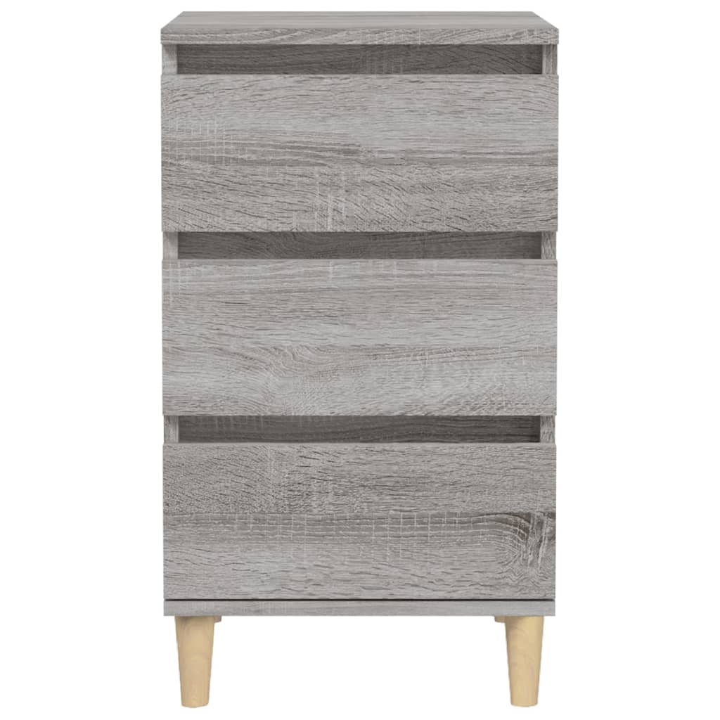 Grey Sonoma Bedside Cabinet, Engineered Wood 40x35x70 cm