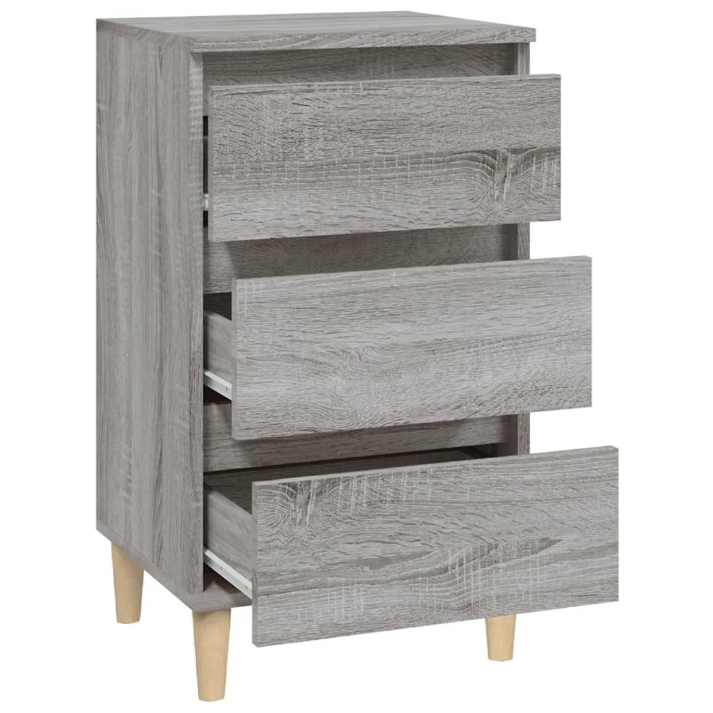 Grey Sonoma Bedside Cabinet, Engineered Wood 40x35x70 cm
