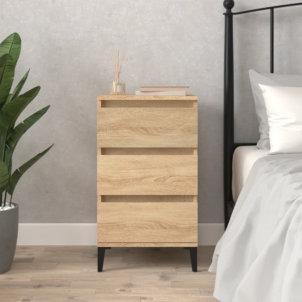 Bedside Cabinet in Sonoma Oak - 40x35x70 cm Engineered Wood