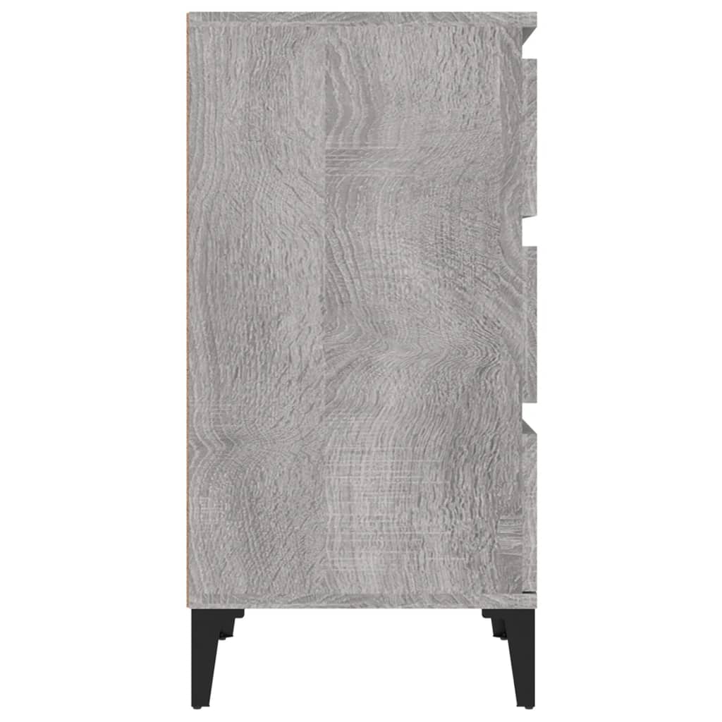 Grey Sonoma Bedside Cabinet 40x35x70 cm - Engineered Wood