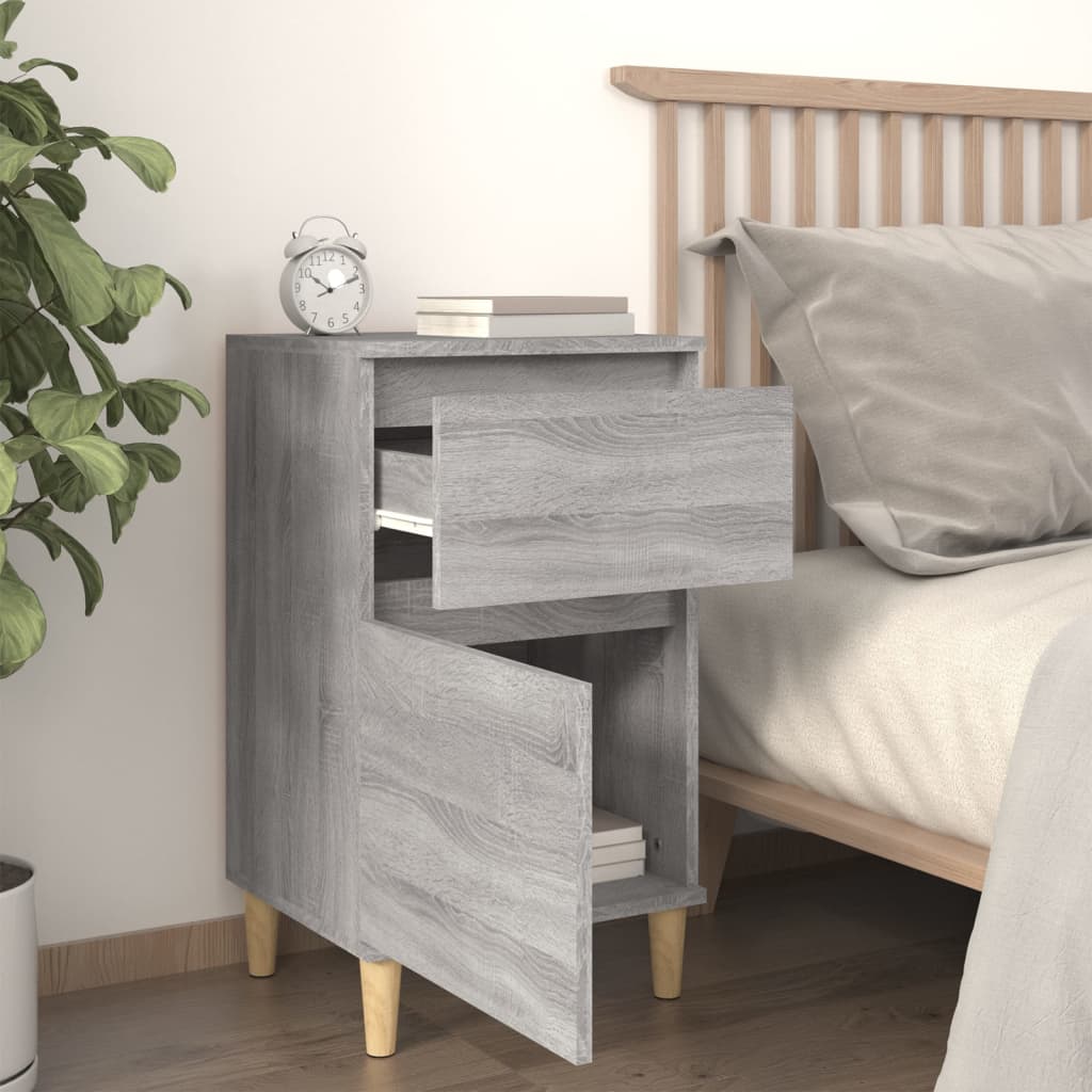 Grey Sonoma Bedside Cabinet - 40x35x70 cm | Stylish & Functional