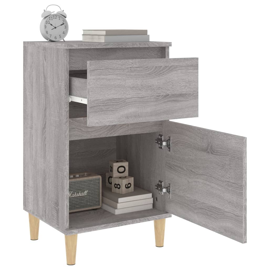Grey Sonoma Bedside Cabinet - 40x35x70 cm | Stylish & Functional