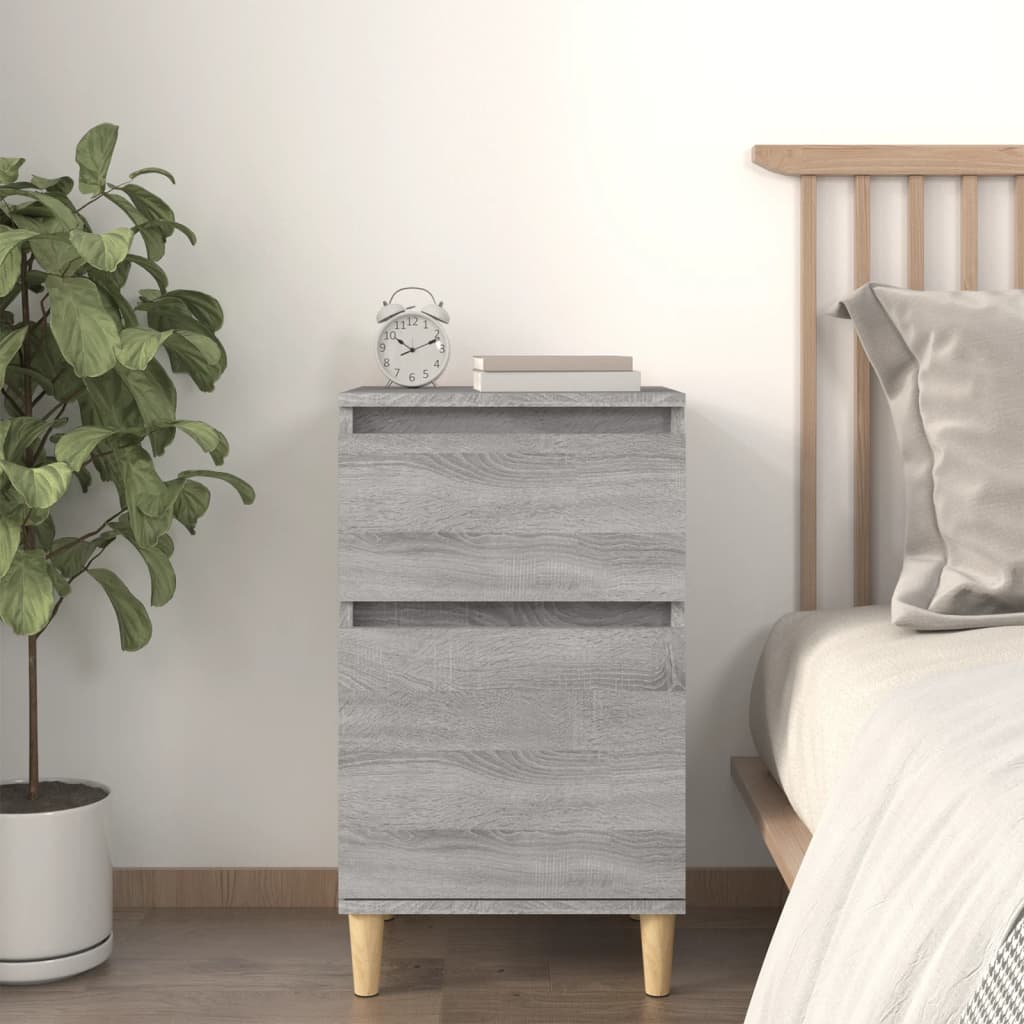 Grey Sonoma Bedside Cabinet - 40x35x70 cm | Stylish & Functional