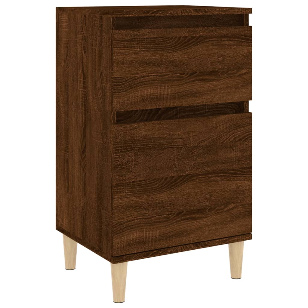Brown Oak Bedside Cabinet 40x35x70 cm - Stylish & Functional Design
