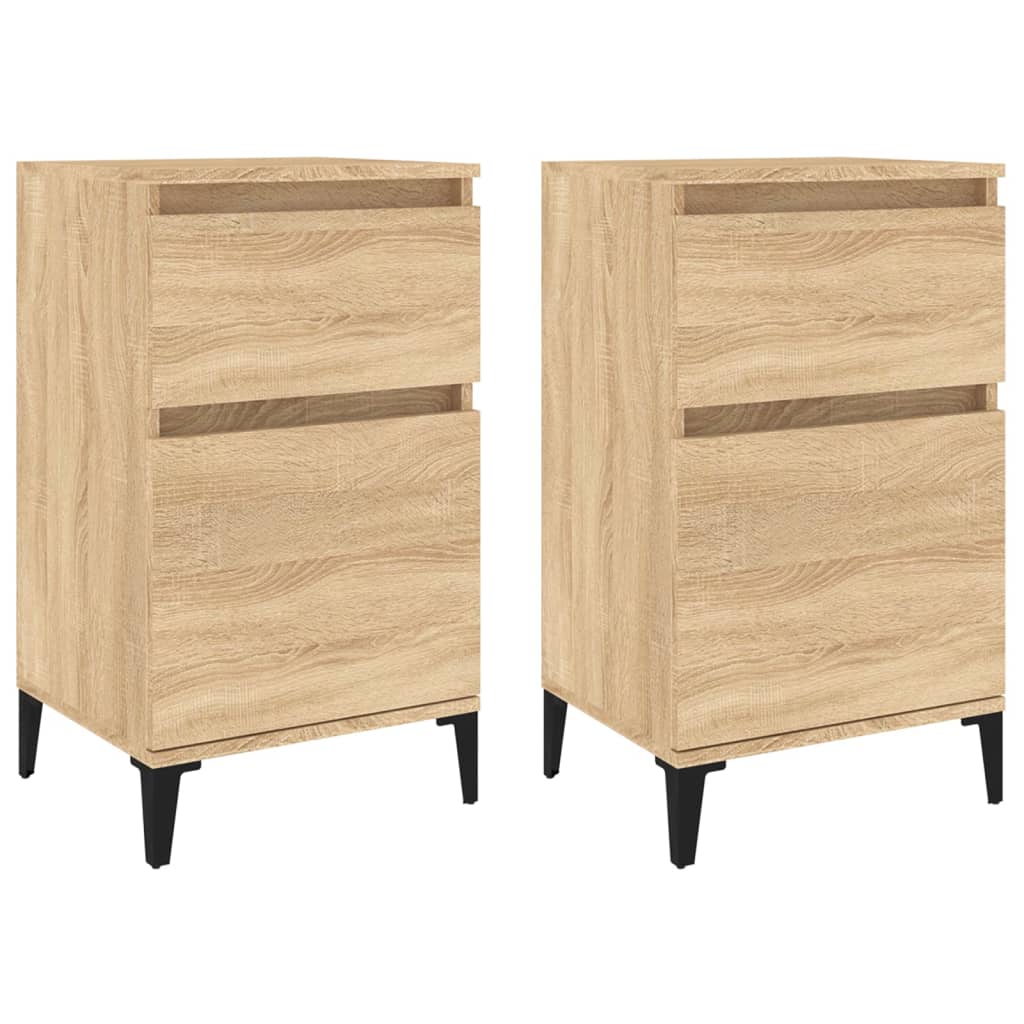 Sonoma Oak Bedside Cabinets 2 pcs - 40x35x70 cm Elegant Storage