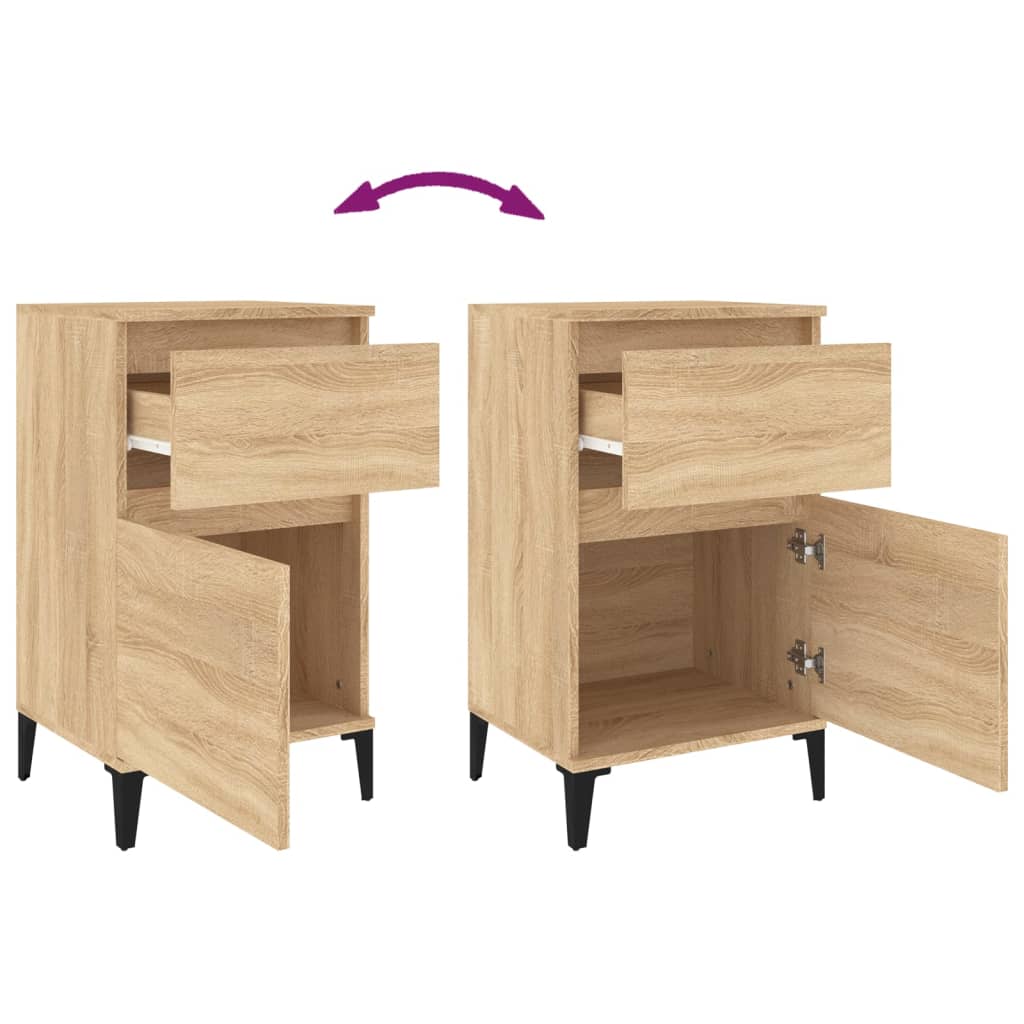 Sonoma Oak Bedside Cabinets 2 pcs - 40x35x70 cm Elegant Storage