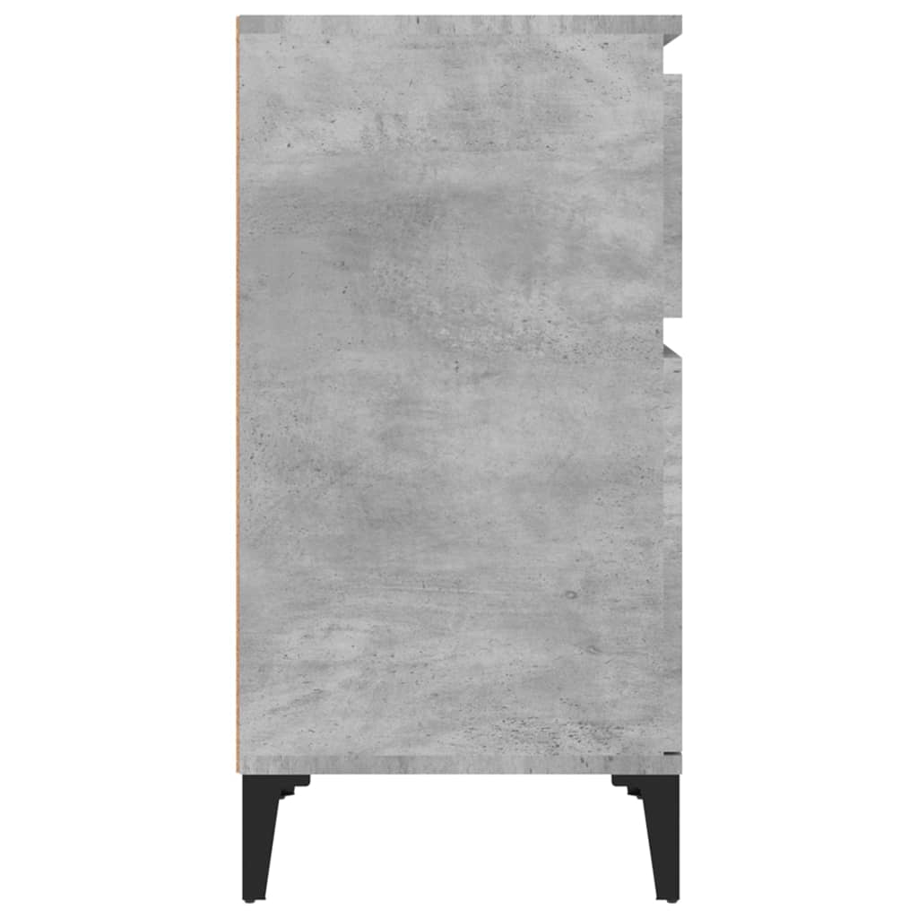 Concrete Grey Bedside Cabinets Set of 2 - 40x35x70 cm