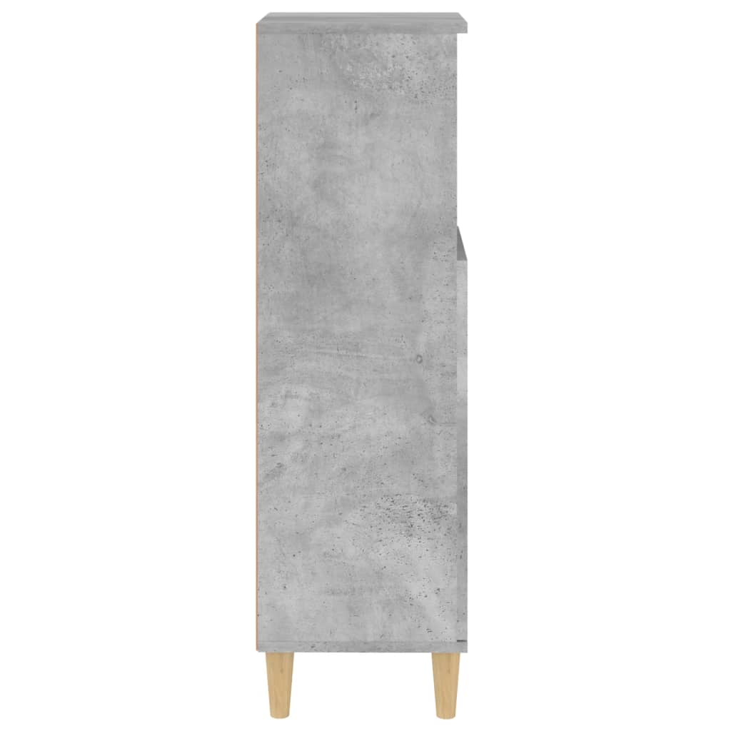 Engineered Wood Bathroom Cabinet - Concrete Grey, 30x30x100 cm