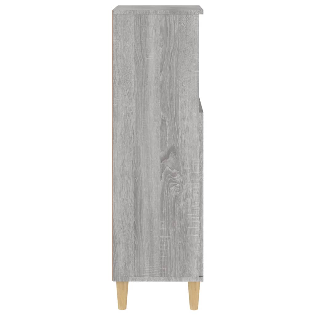 Sonoma Grey Bathroom Cabinet - Engineered Wood 30x30x100cm