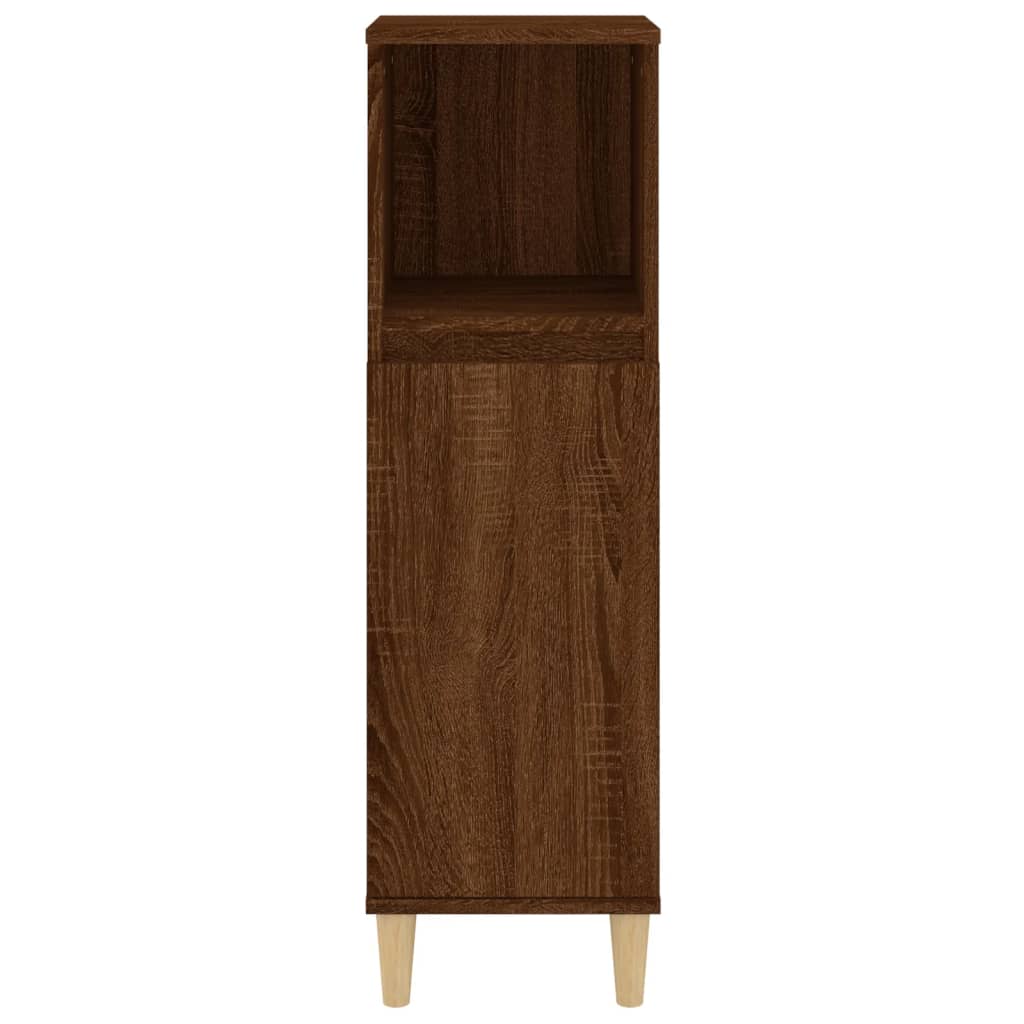 Engineered Wood Bathroom Cabinet - Brown Oak, 30x30x100 cm
