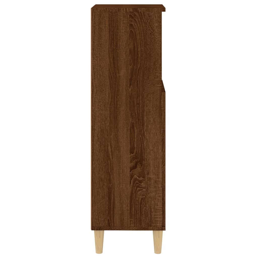 Engineered Wood Bathroom Cabinet - Brown Oak, 30x30x100 cm