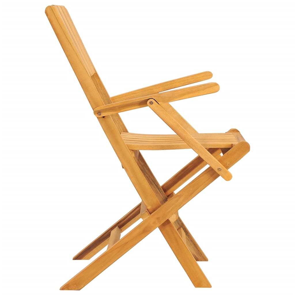 Set of 2 Teak Wood Folding Garden Chairs 55x61x90 cm - Durable & Stylish