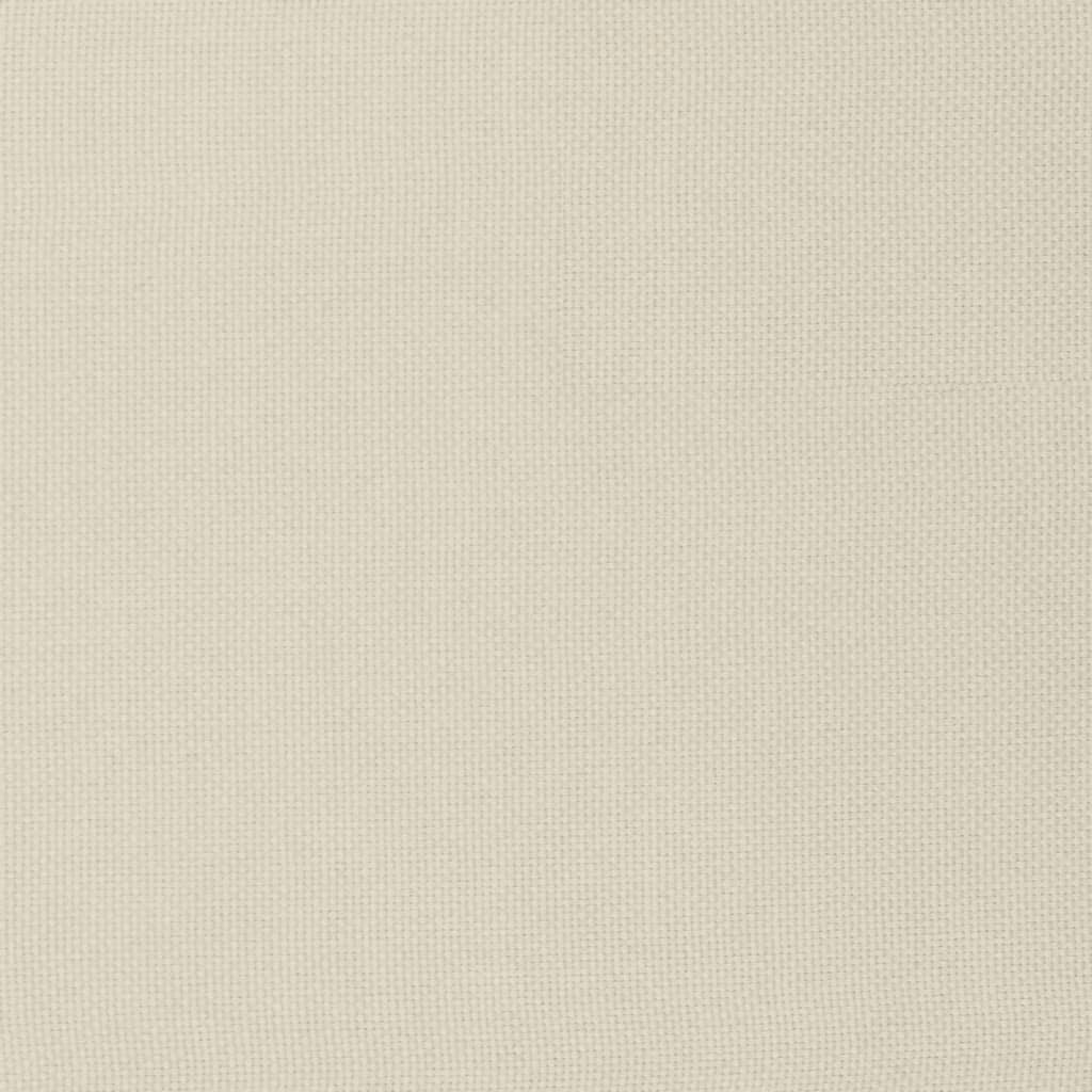 Footstool Cream 51x41x40 cm Fabric