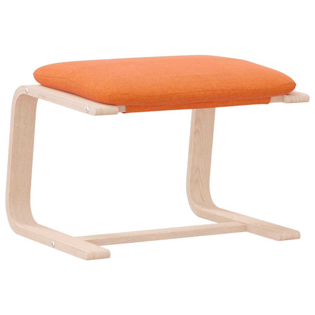 Footstool Dark Yellow 51x41x40 cm Fabric