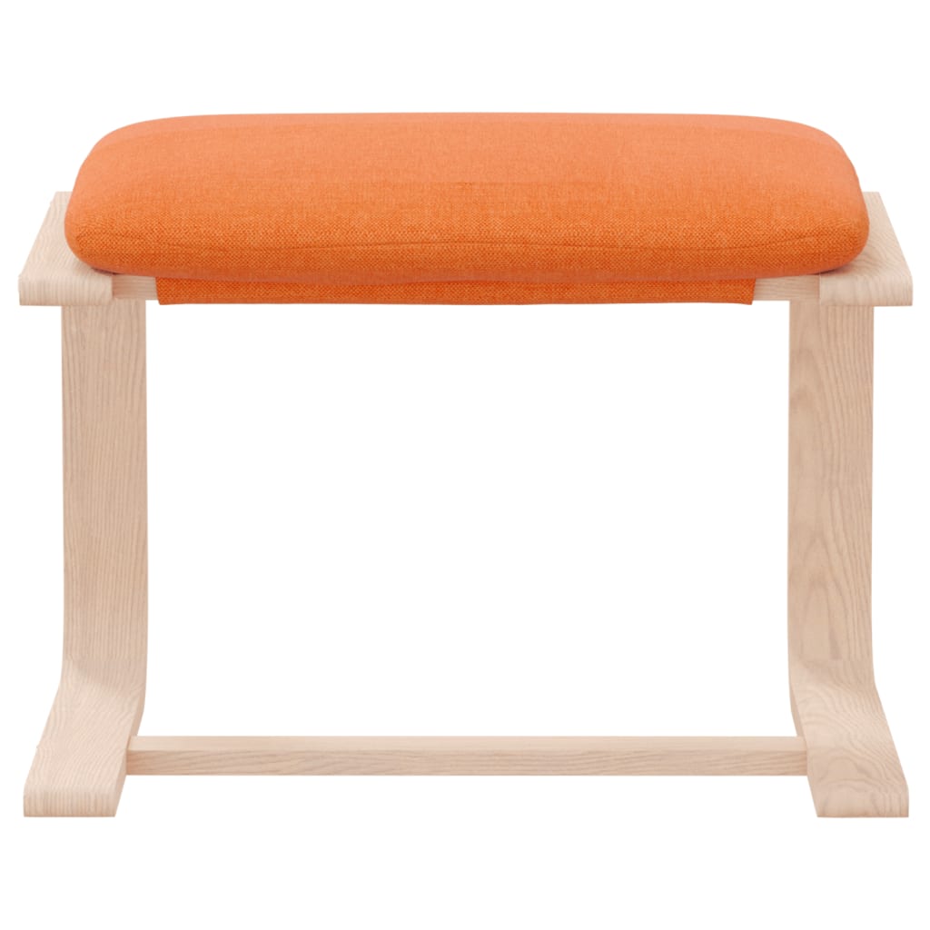 Footstool Dark Yellow 51x41x40 cm Fabric