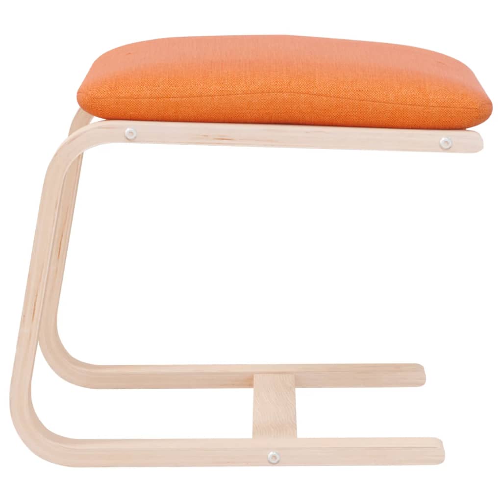 Footstool Dark Yellow 51x41x40 cm Fabric