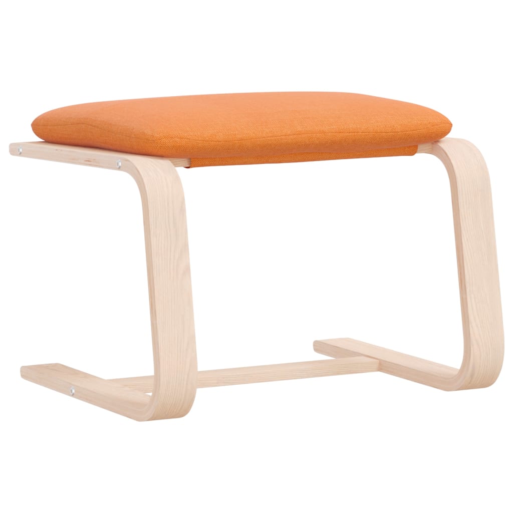 Footstool Dark Yellow 51x41x40 cm Fabric