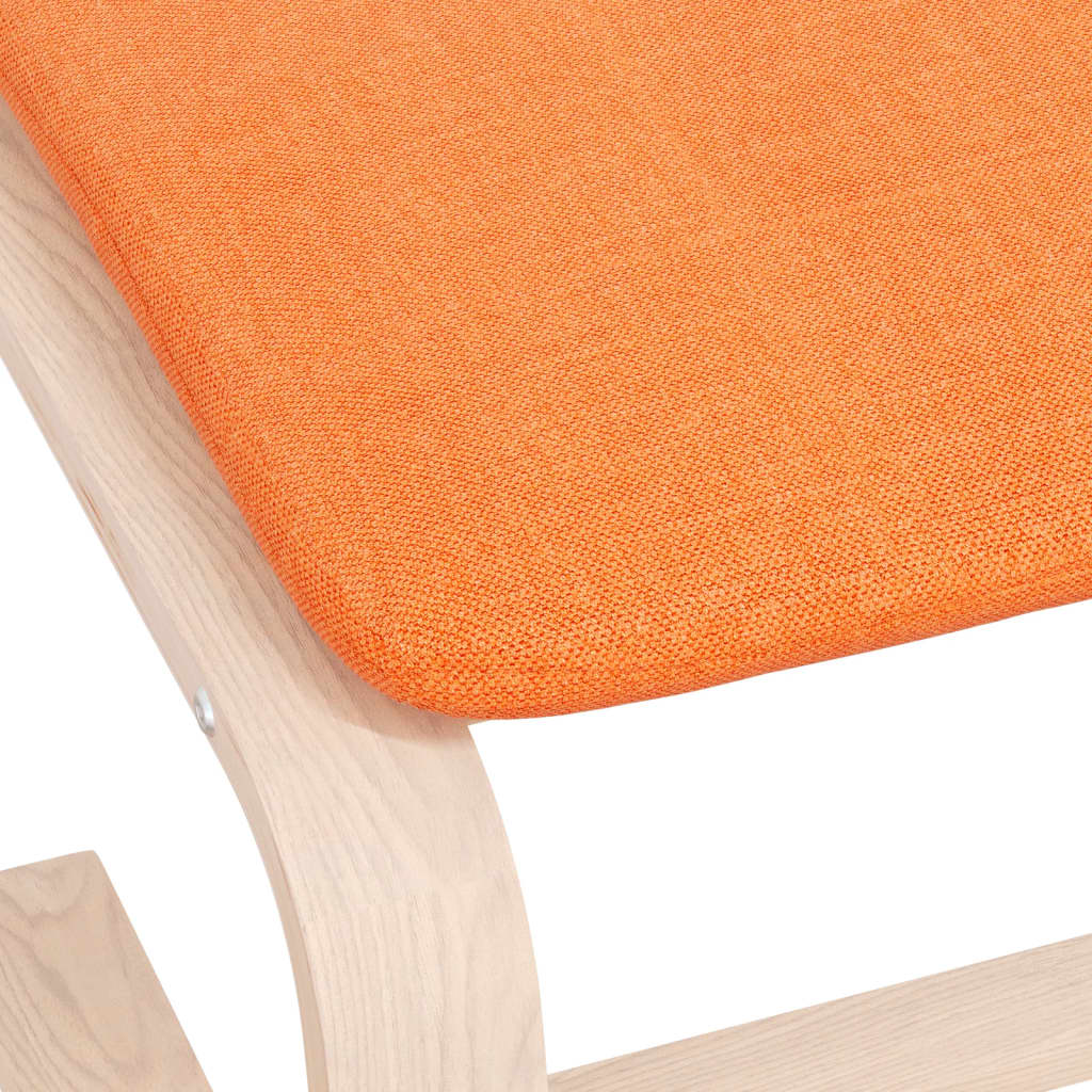 Footstool Dark Yellow 51x41x40 cm Fabric