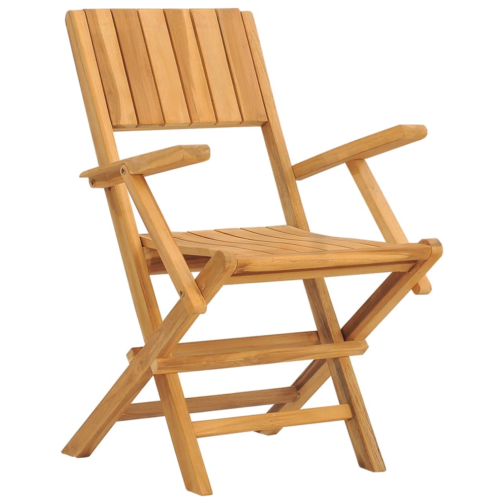 8-Piece Solid Teak Folding Garden Chairs 55x61x90 cm