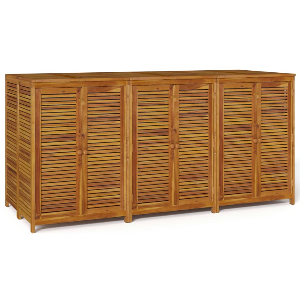 Solid Acacia Wood Garden Storage Box, 210x87x104 cm