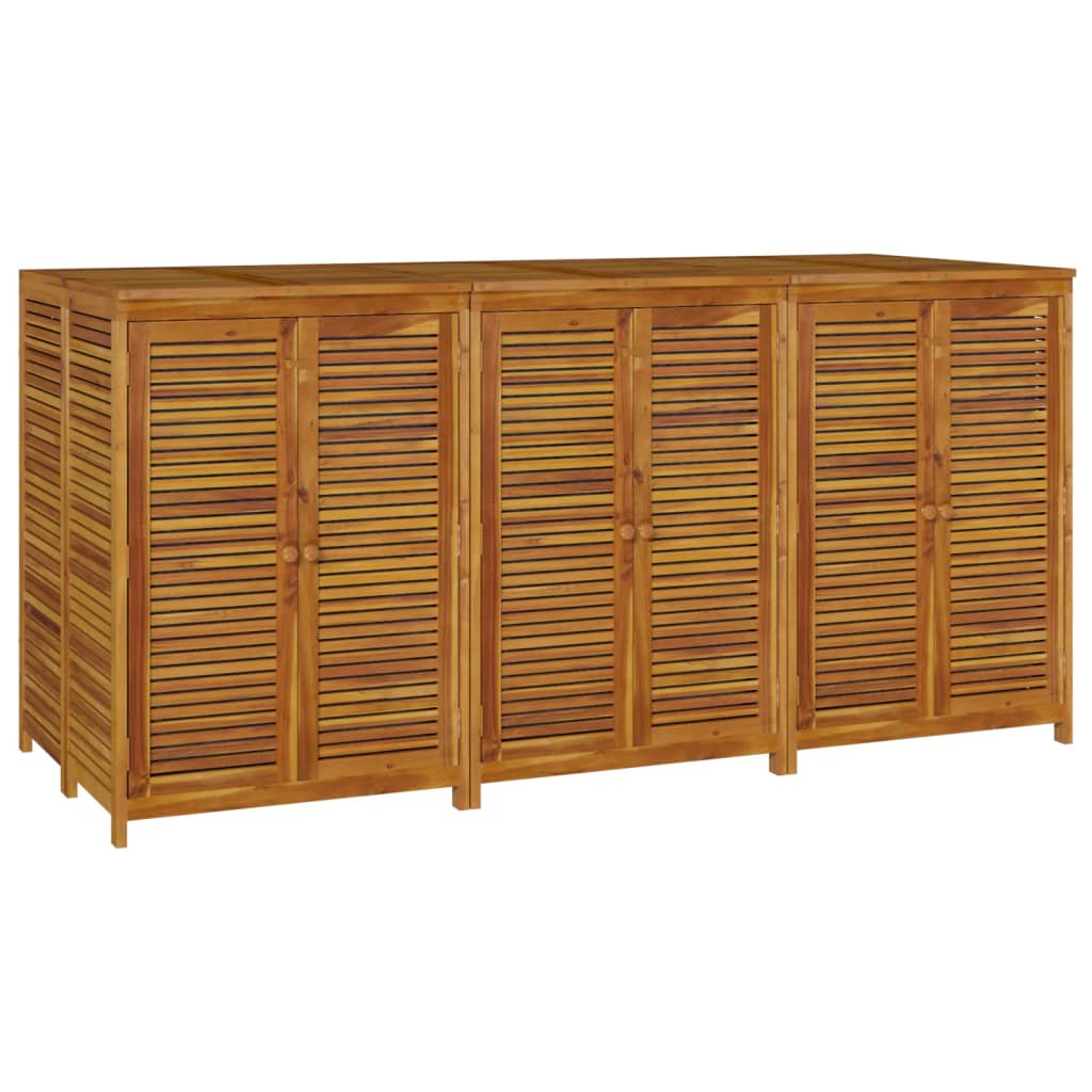 Solid Acacia Wood Garden Storage Box, 210x87x104 cm