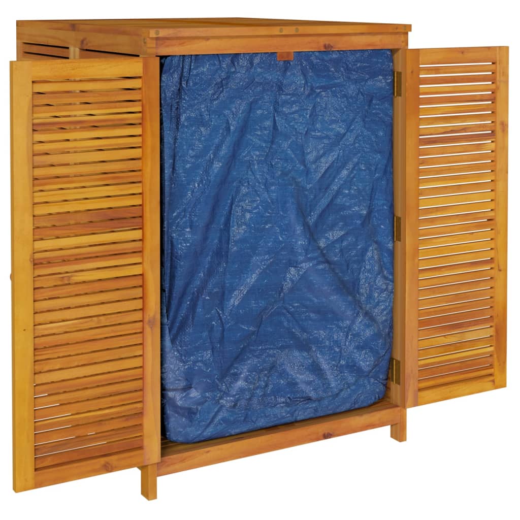 Solid Acacia Wood Garden Storage Box, 210x87x104 cm