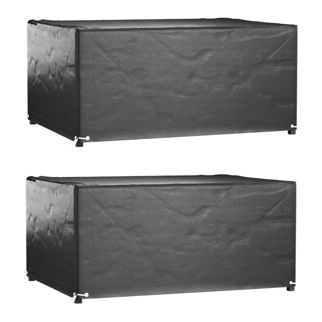 Waterproof 2-Piece Garden Furniture Covers - Gray, 160x120x75 cm