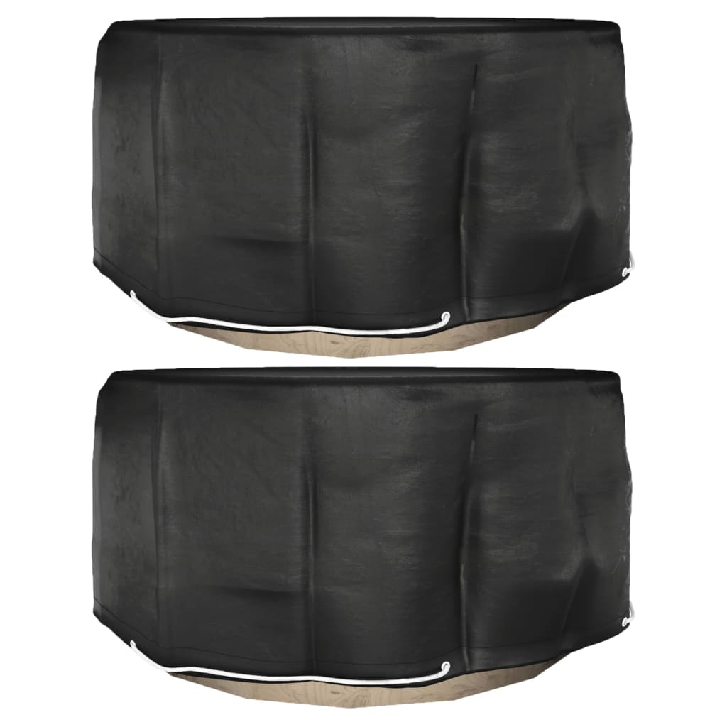 Waterproof Garden Furniture Covers Set - 2pcs, Ø230x90cm, Black