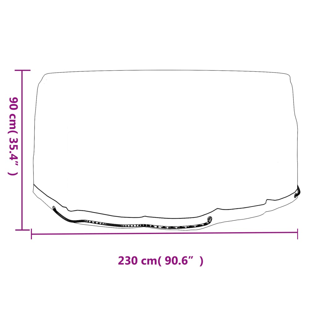 Waterproof Garden Furniture Covers Set - 2pcs, Ø230x90cm, Black
