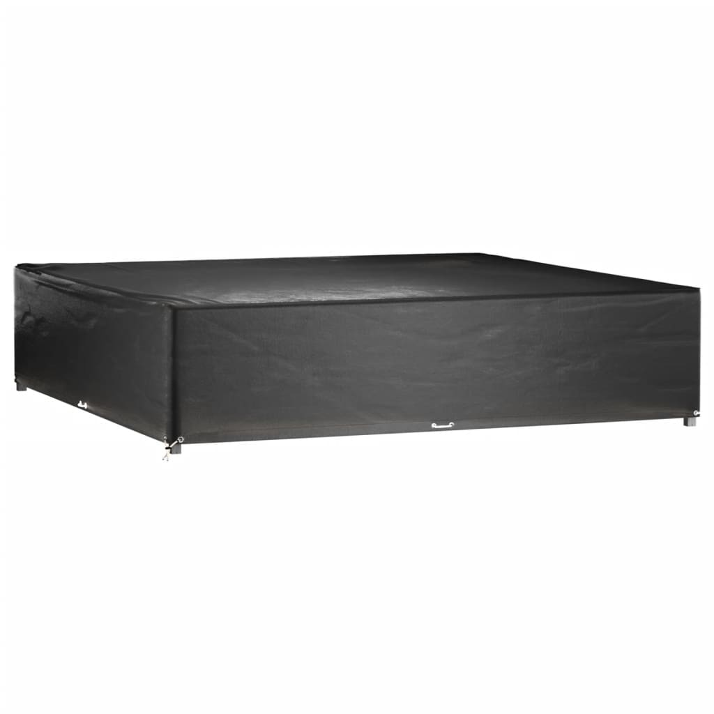 Waterproof Black Garden Furniture Covers 2pcs, 16 Eyelets, 240cm Sq.