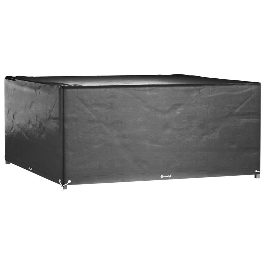 Waterproof Square Garden Furniture Covers 2pcs, Black 250x250x90 cm