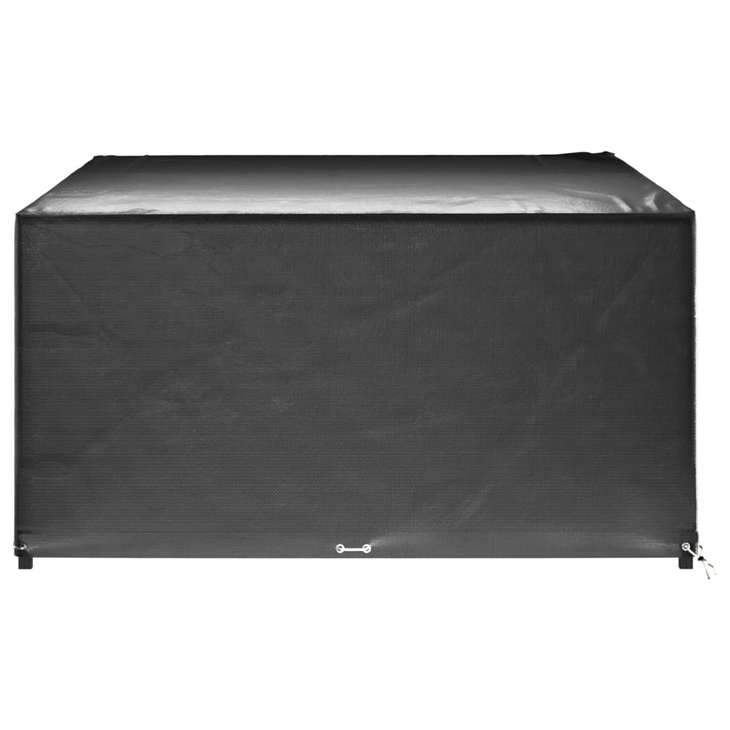 Durable Grey Garden Furniture Covers 2 pcs, 16 Eyelets, 300x250x90 cm