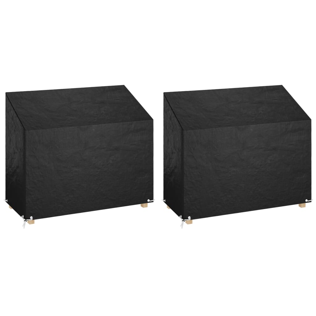 Two Garden Bench Covers - Polyethylene, 8 Eyelets, 160x70x70/88 cm