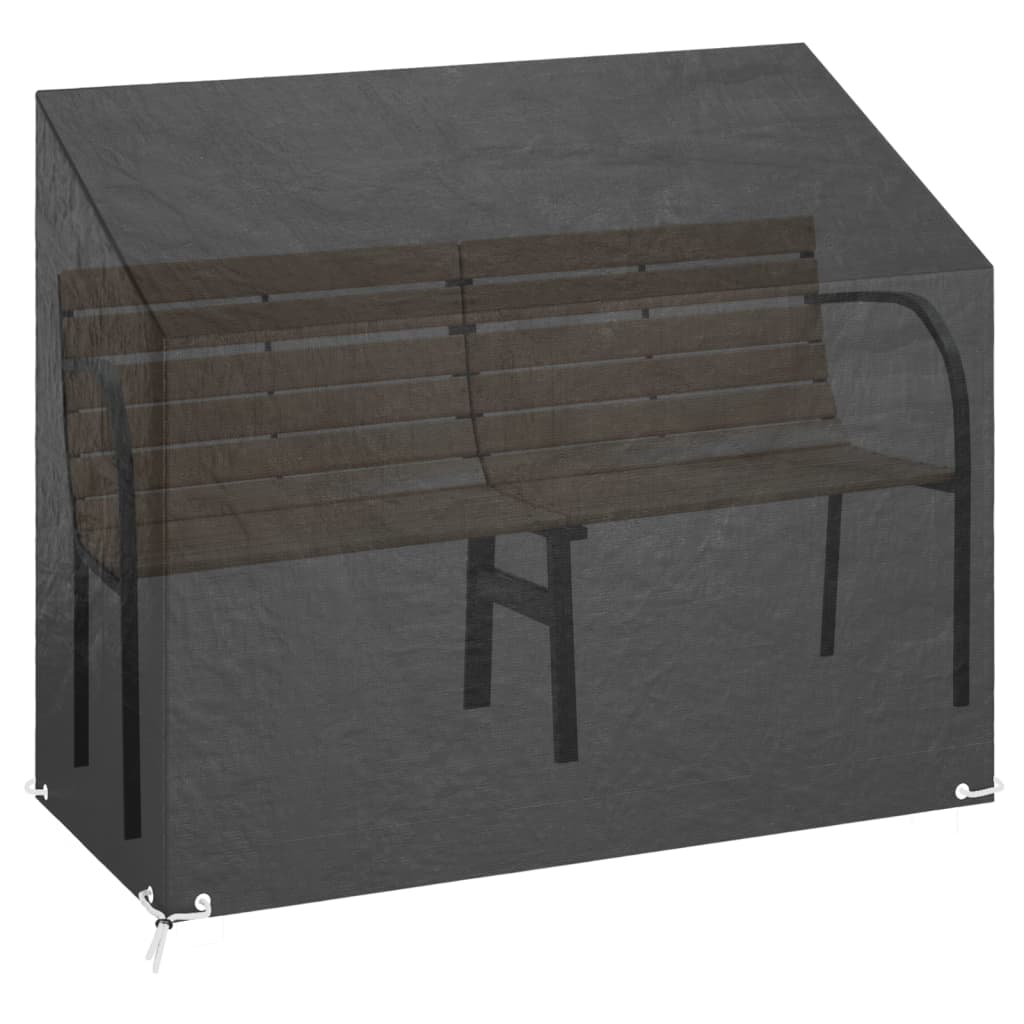Two Garden Bench Covers - Polyethylene, 8 Eyelets, 160x70x70/88 cm