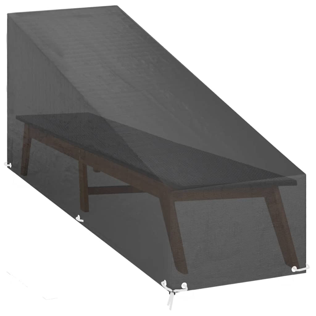 Weatherproof Sunlounger Covers, 2pcs, Polyethylene, 12 Eyelets, Green
