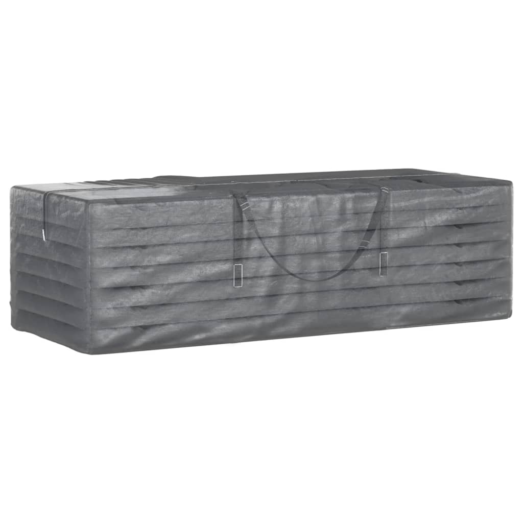 Durable Black Polyethylene Garden Cushion Storage Bags Set - 135x40x55 cm