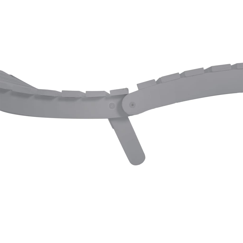 Set of 2 Grey Acacia Wood Sun Loungers 184x55x64 cm