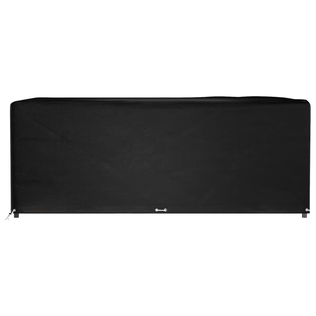 Durable Black Garden Furniture Cover, 16 Eyelets, 300x250x90 cm