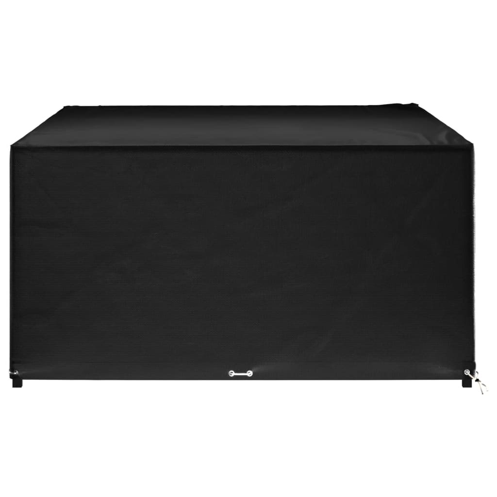 Durable Black Garden Furniture Cover, 16 Eyelets, 300x250x90 cm