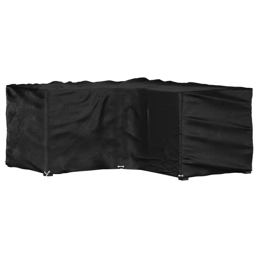 Durable Green L-Shaped Garden Furniture Cover with 12 Eyelets, 185x185x90cm