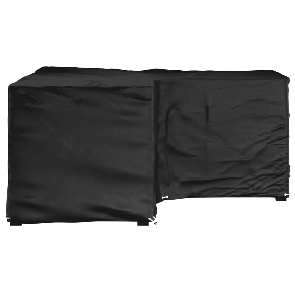 Durable Green L-Shaped Garden Furniture Cover with 12 Eyelets, 185x185x90cm