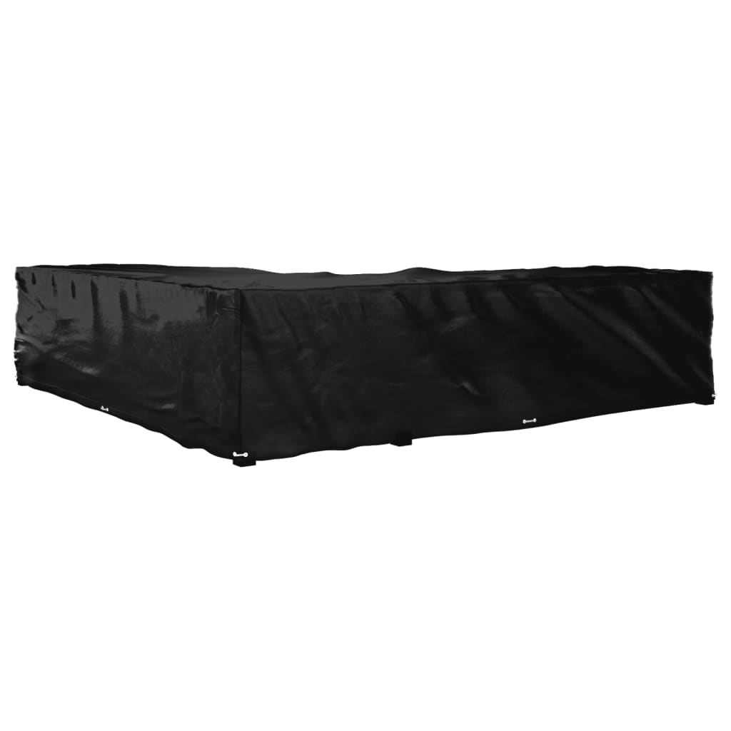 Durable Black L-Shaped Garden Furniture Cover, 20 Eyelets, 300x300x70 cm