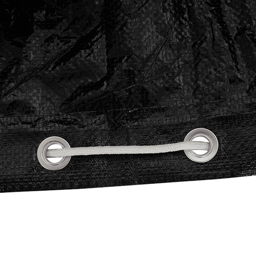 Durable Black L-Shaped Garden Furniture Cover, 20 Eyelets, 300x300x70 cm