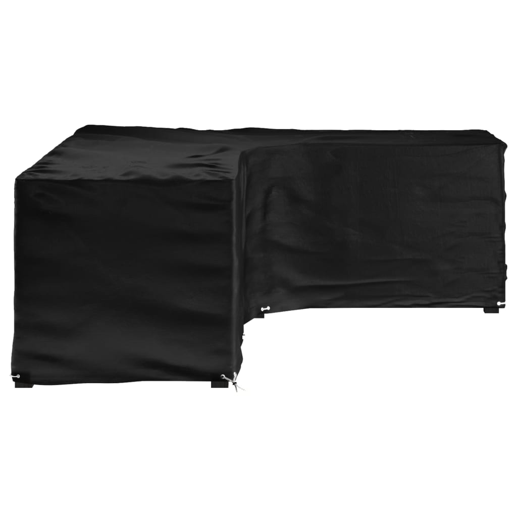 Weatherproof L-Shaped Garden Furniture Cover, 18 Eyelets, 285x220x80 cm